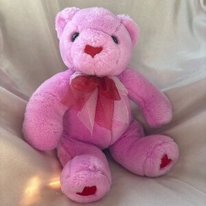 Valentine Plush Teddy Bear, about 12 inches high, like new.